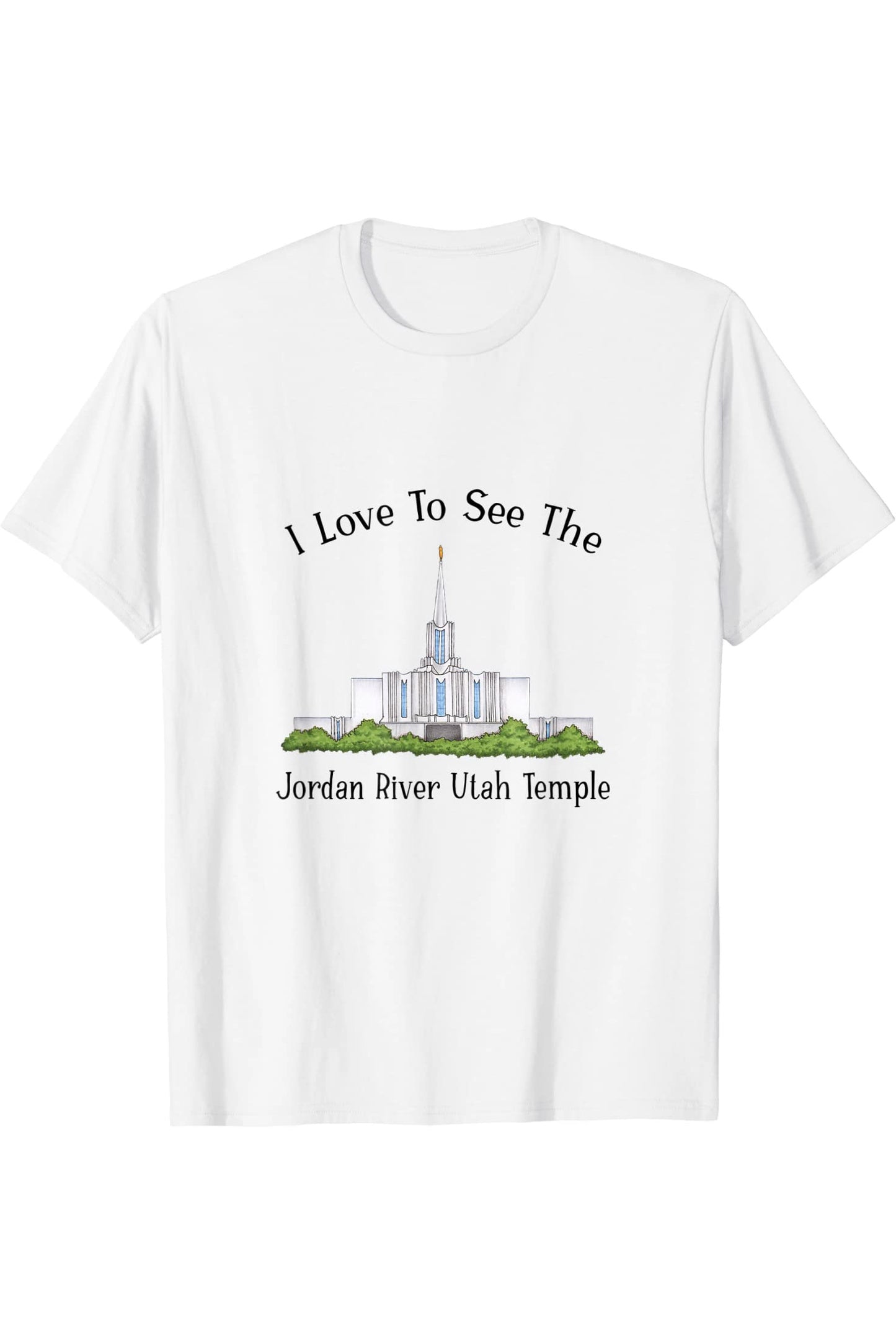 Jordan River Utah Temple T-Shirt - Happy Style (English) US