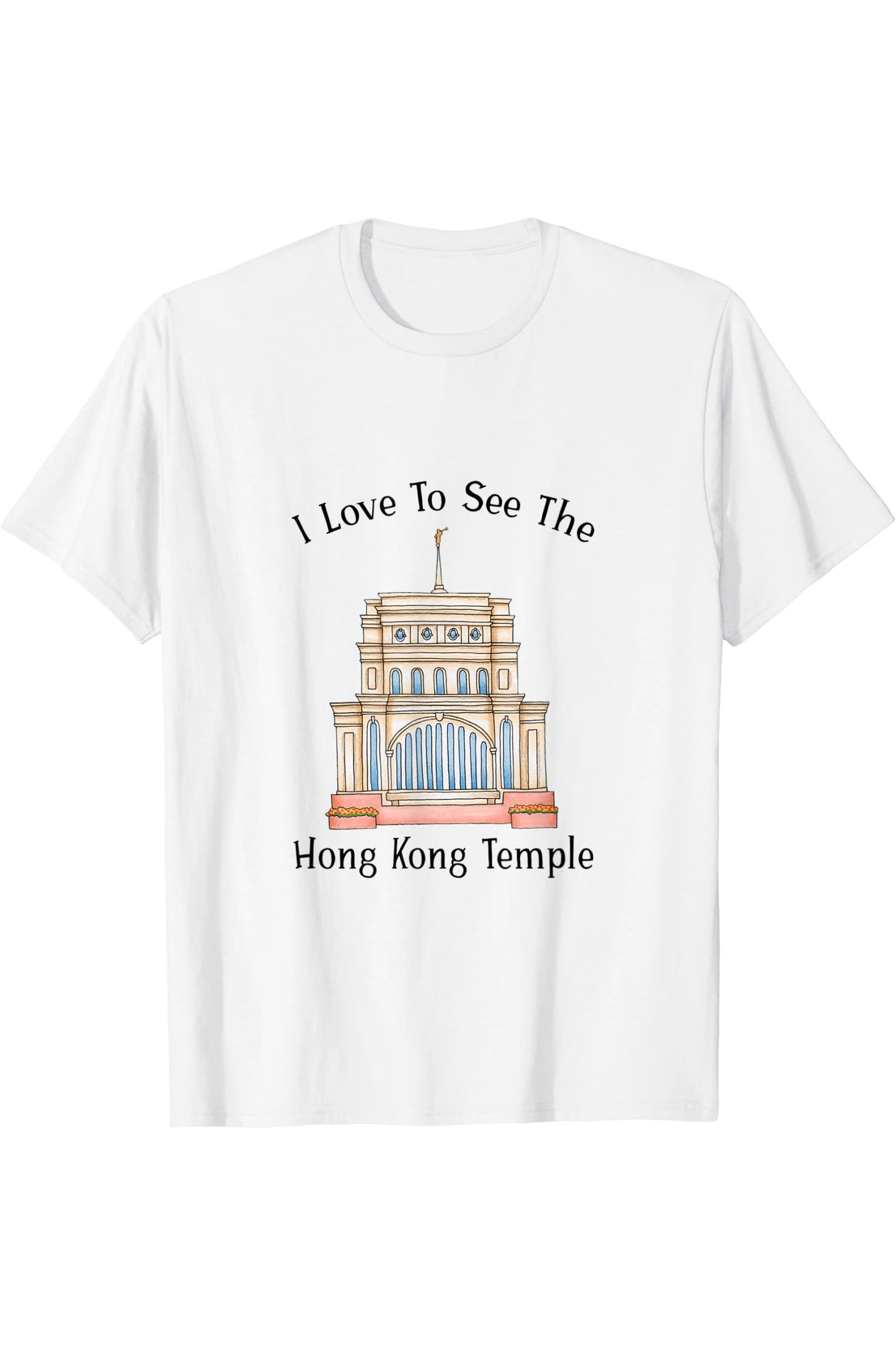 Hong Kong China Temple T-Shirt - Happy Style (English) US