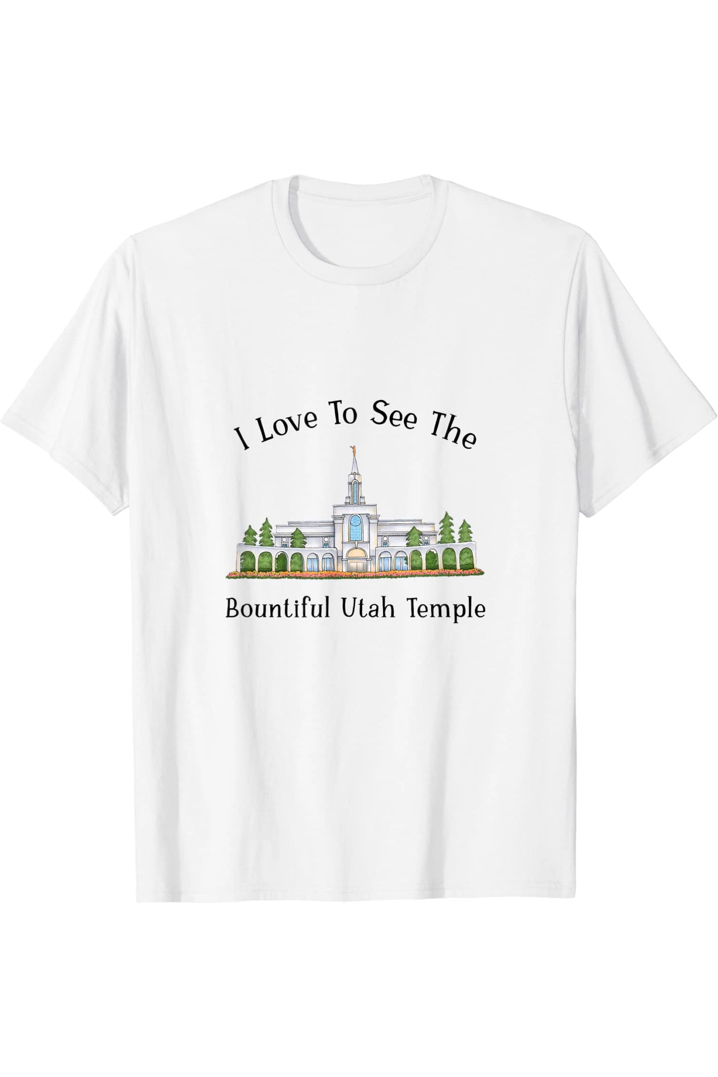 Bountiful Utah Temple T-Shirt - Happy Style (English) US