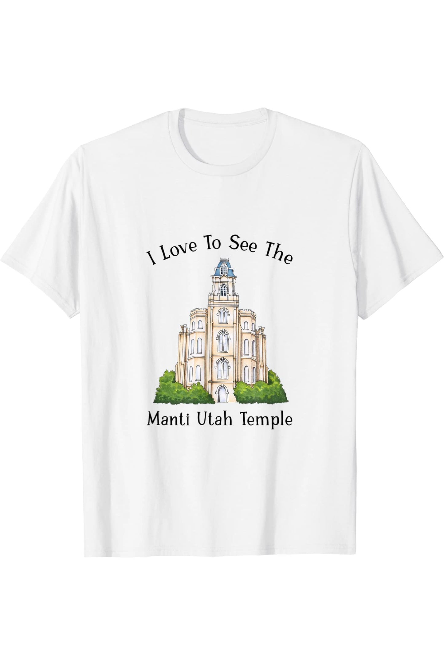 Manti Utah Temple T-Shirt - Happy Style (English) US
