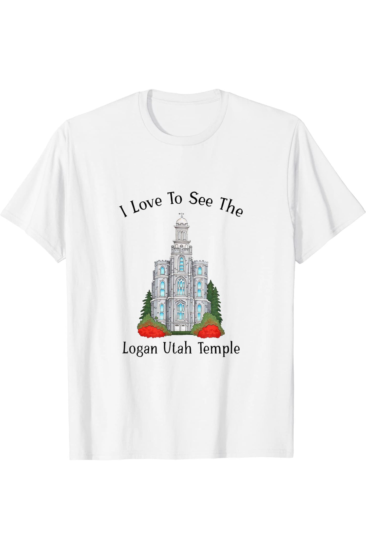Logan Utah Temple T-Shirt - Happy Style (English) US