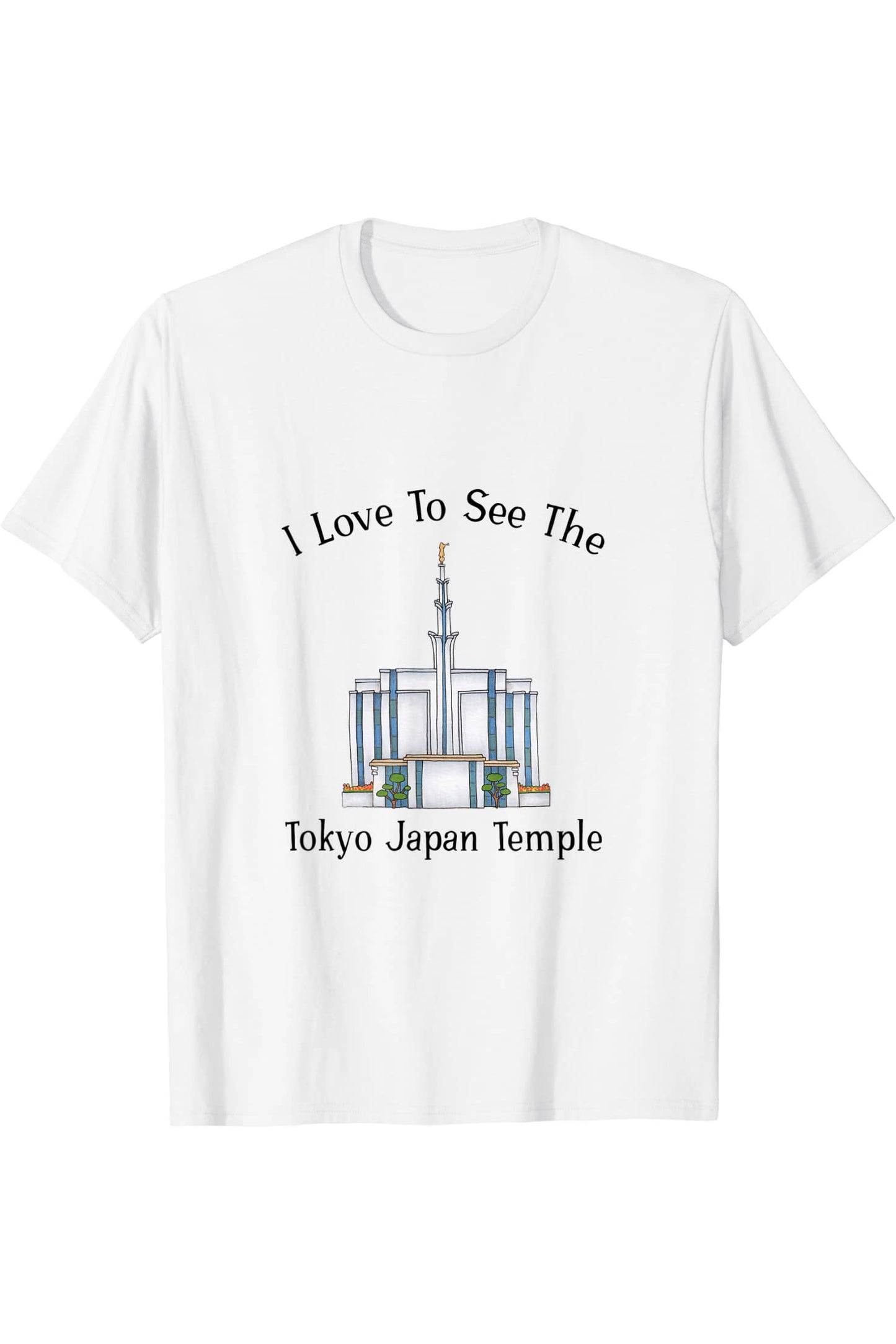 Tokyo Japan Temple T-Shirt - Happy Style (English) US