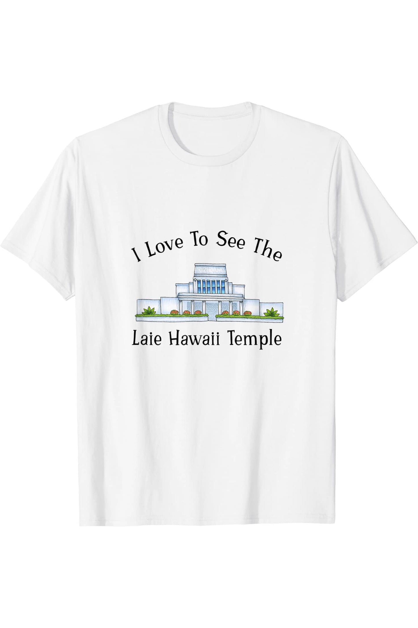 Laie Hawaii Temple T-Shirt - Happy Style (English) US