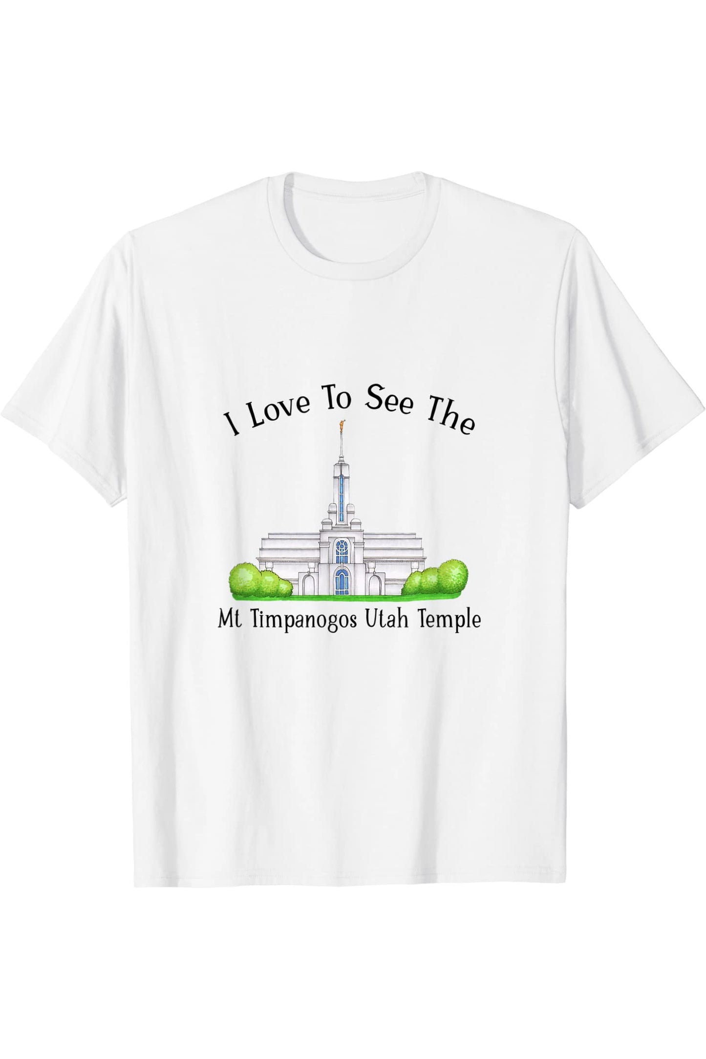Mt Timpanogos Utah Temple T-Shirt - Happy Style (English) US