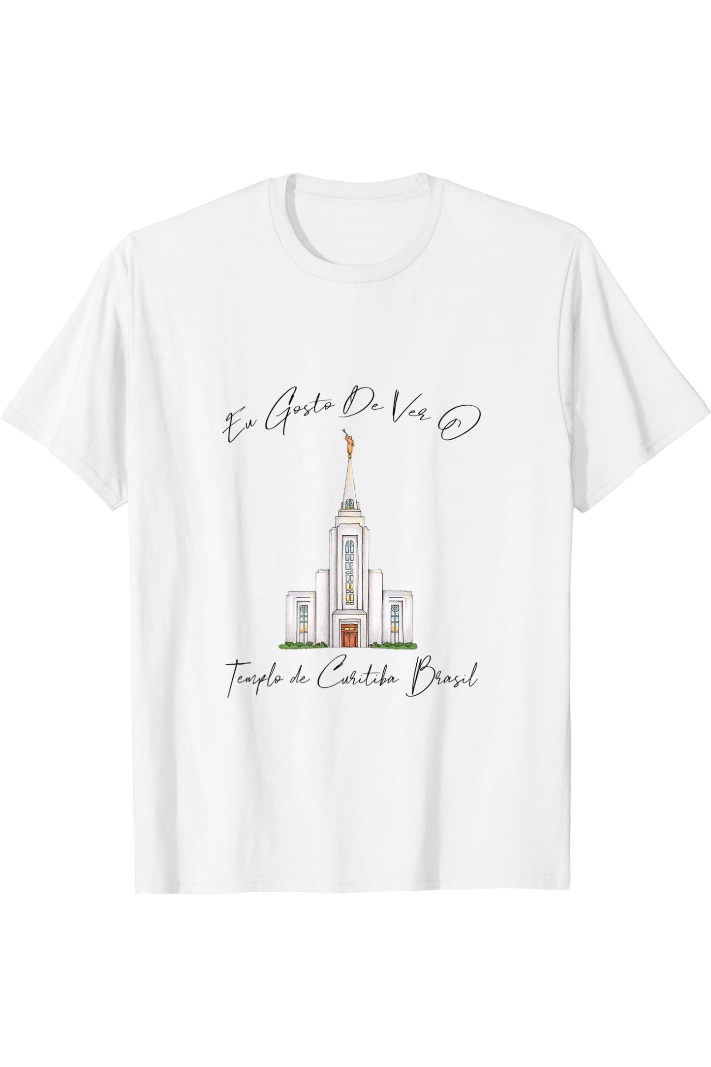 Templo de Manaus Brasil T-Shirt - Calligraphy Style (Portuguese) US