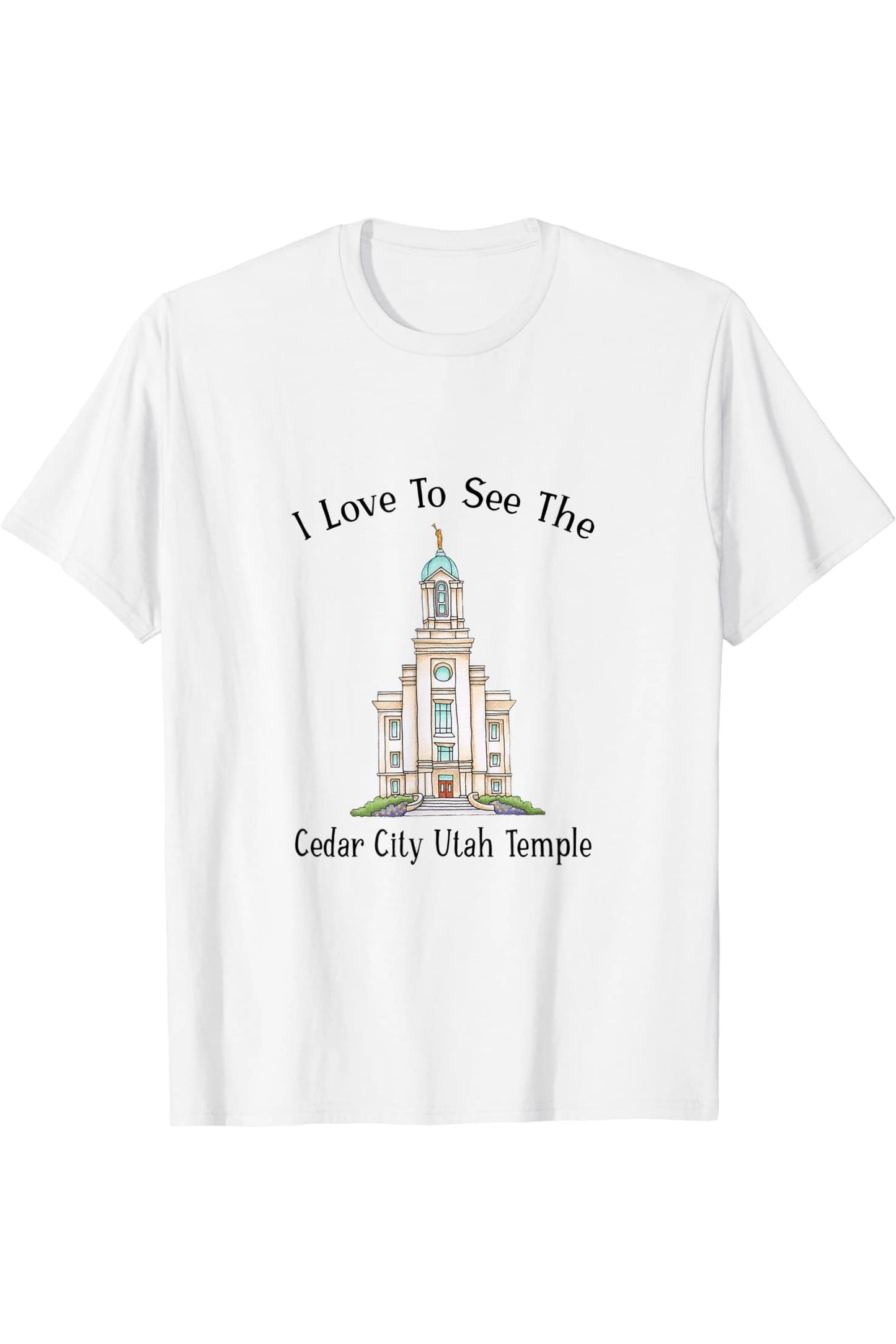 Cedar City Utah Temple T-Shirt - Happy Style (English) US