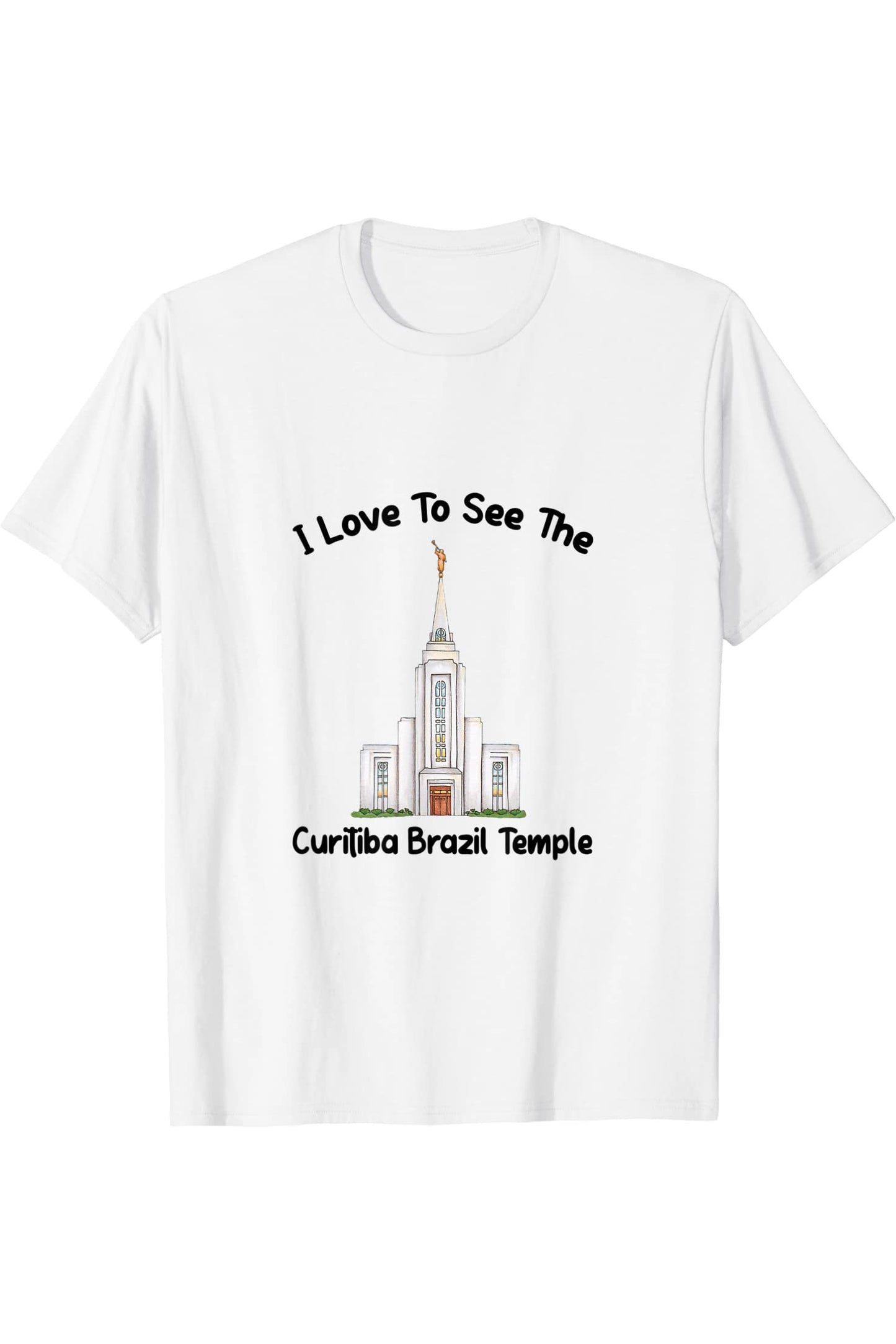 Curitiba Brazil Temple T-Shirt - Primary Style (English) US