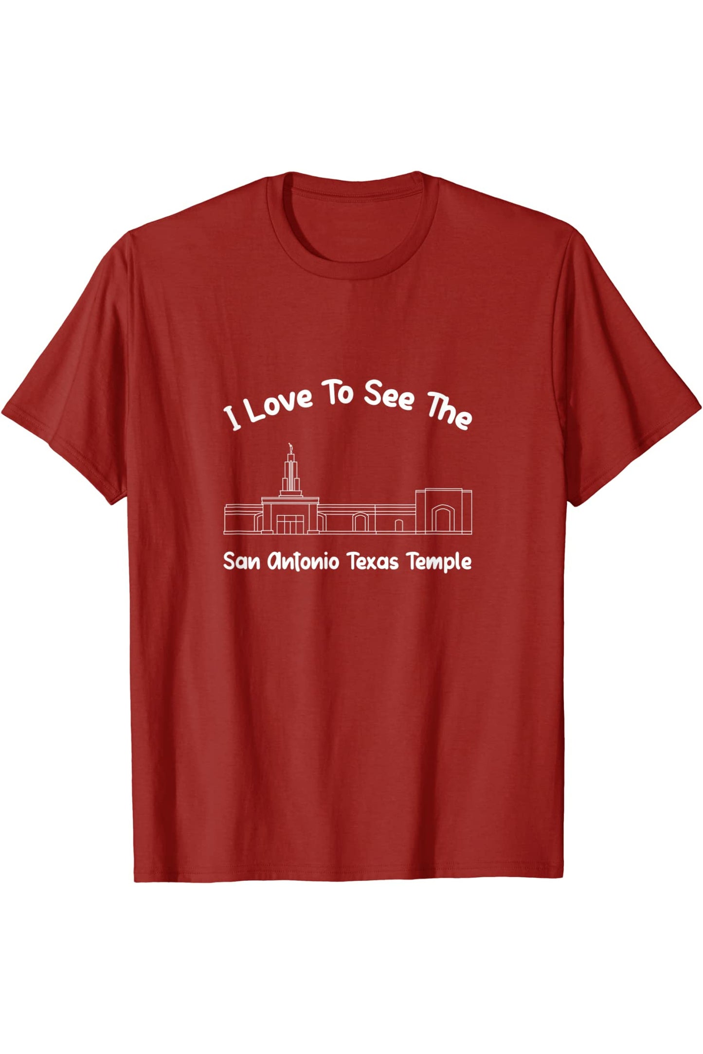 San Antonio Texas Temple T-Shirt - Primary Style (English) US