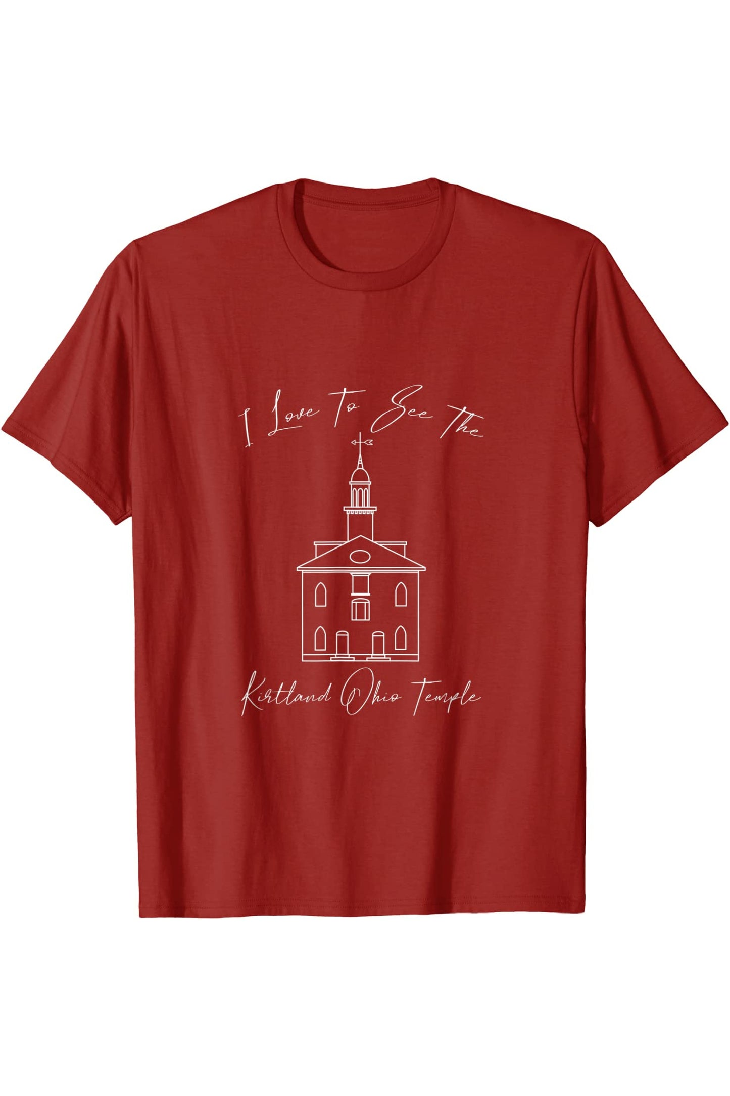 Kirtland Ohio Temple T-Shirt - Calligraphy Style (English) US