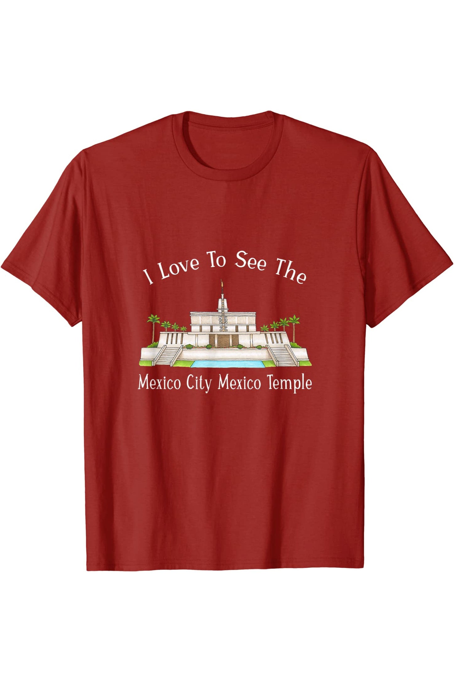 Mexico City Mexico Temple T-Shirt - Happy Style (English) US