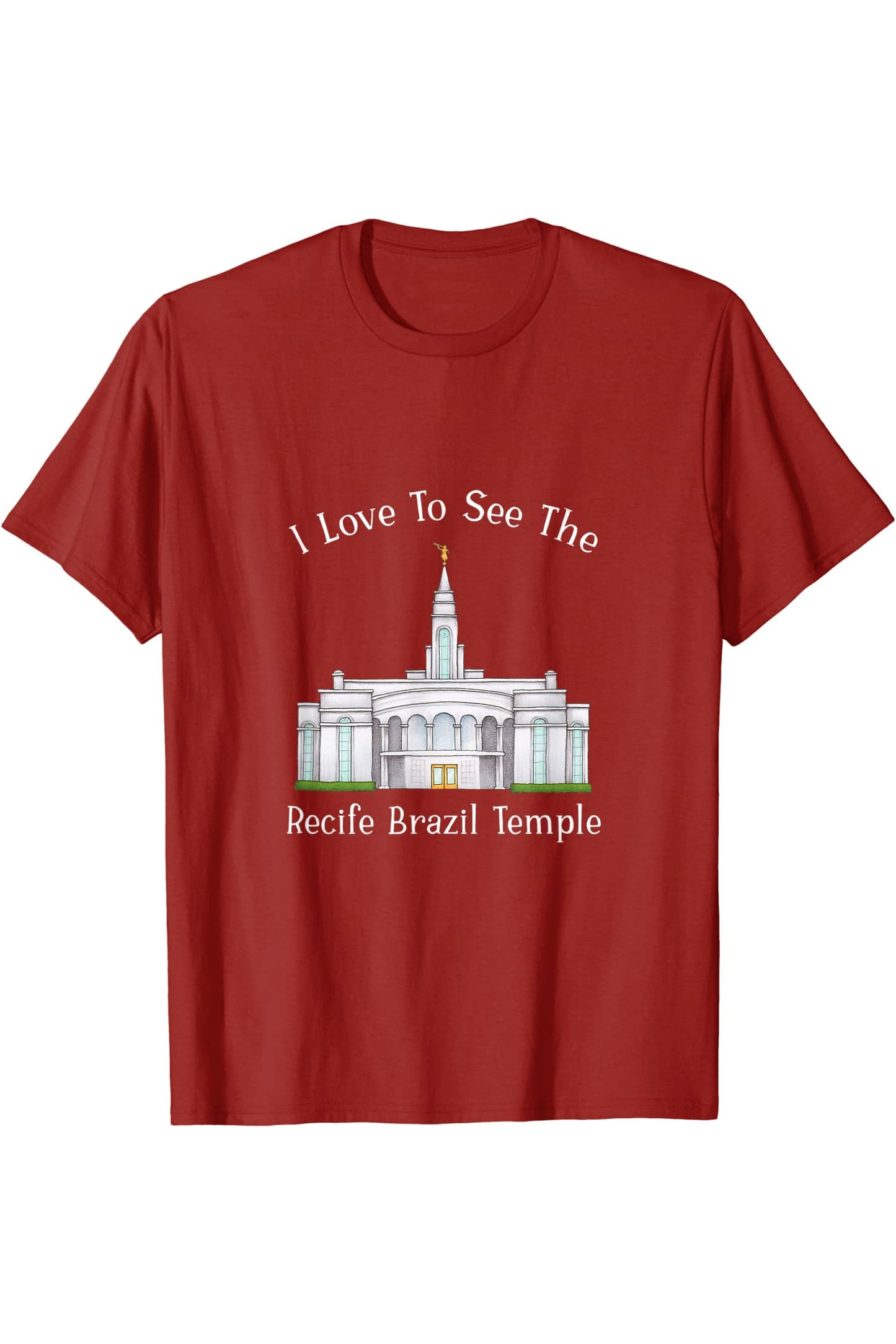 Recife Brazil Temple T-Shirt - Happy Style (English) US