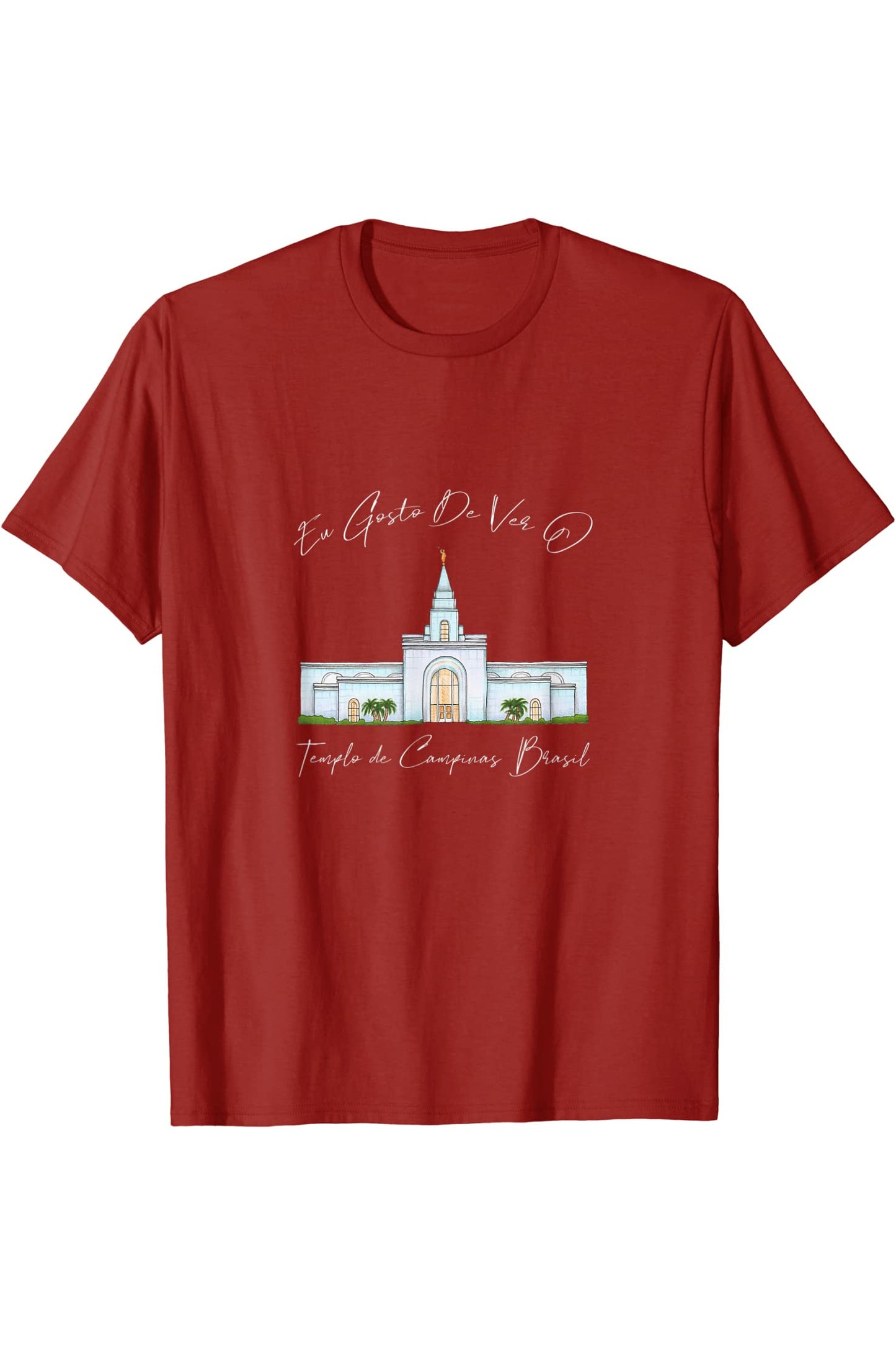 Templo de Manaus Brasil T-Shirt - Calligraphy Style (Portuguese) US