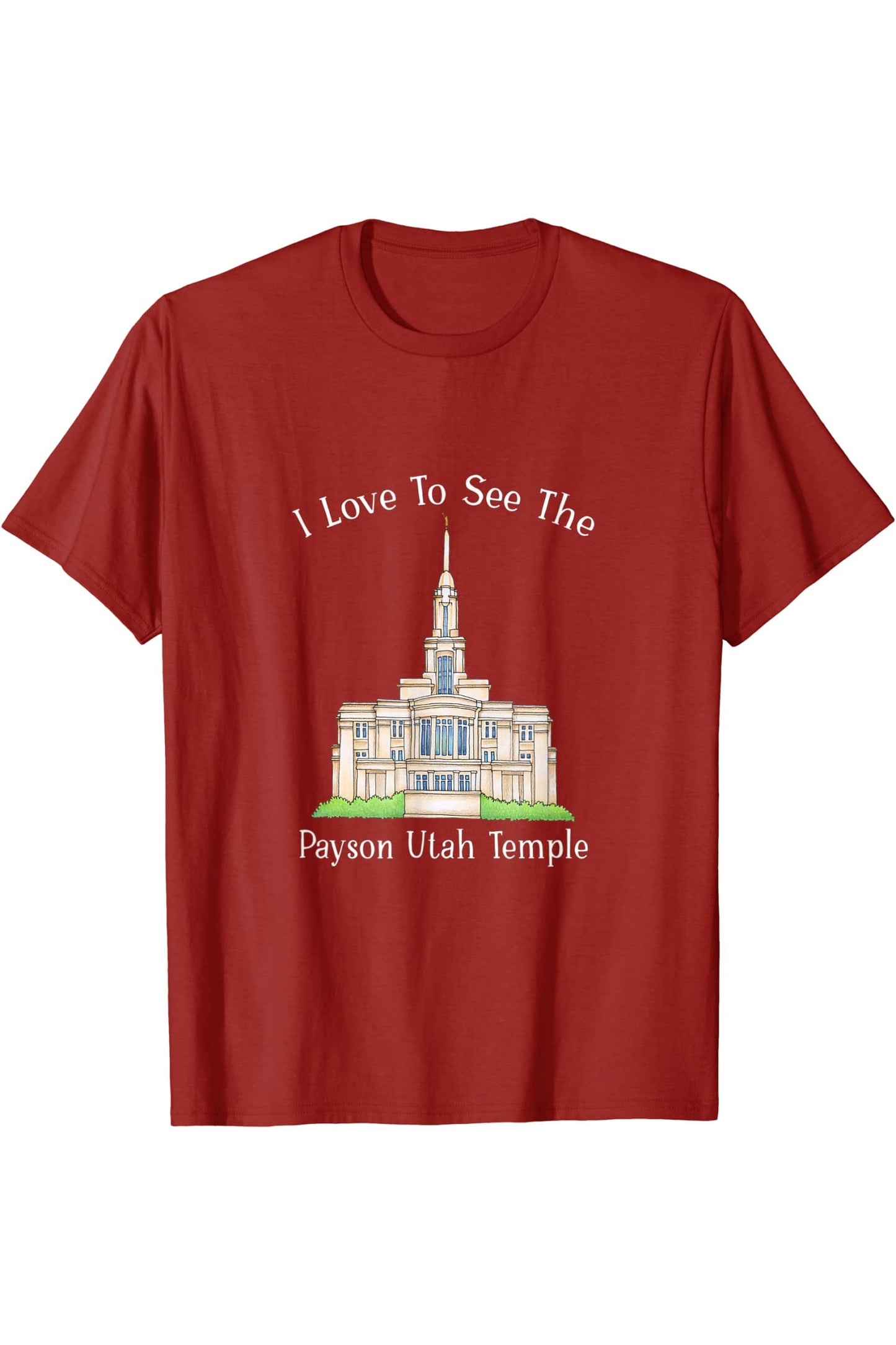 Payson Utah Temple T-Shirt - Happy Style (English) US