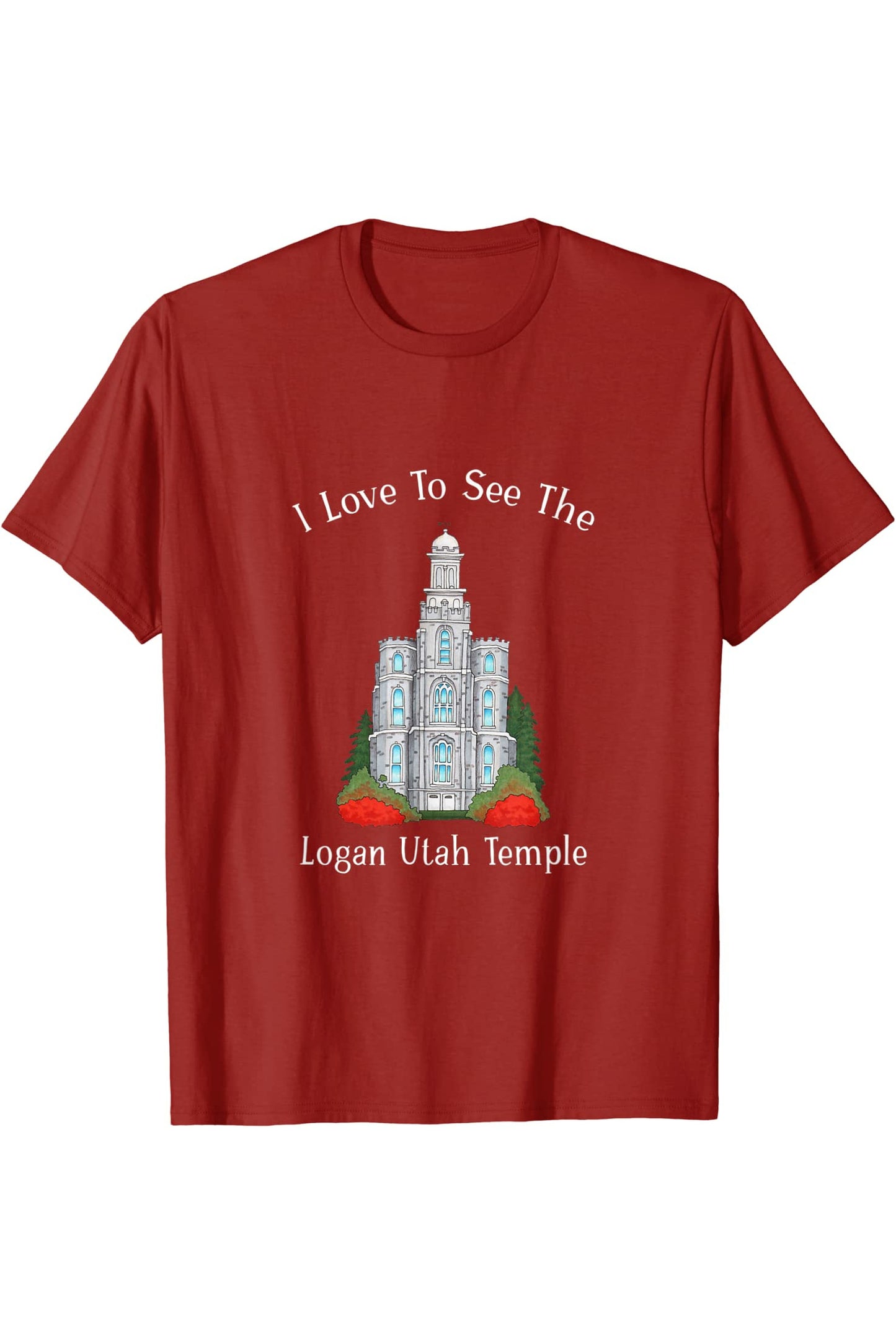Logan Utah Temple T-Shirt - Happy Style (English) US