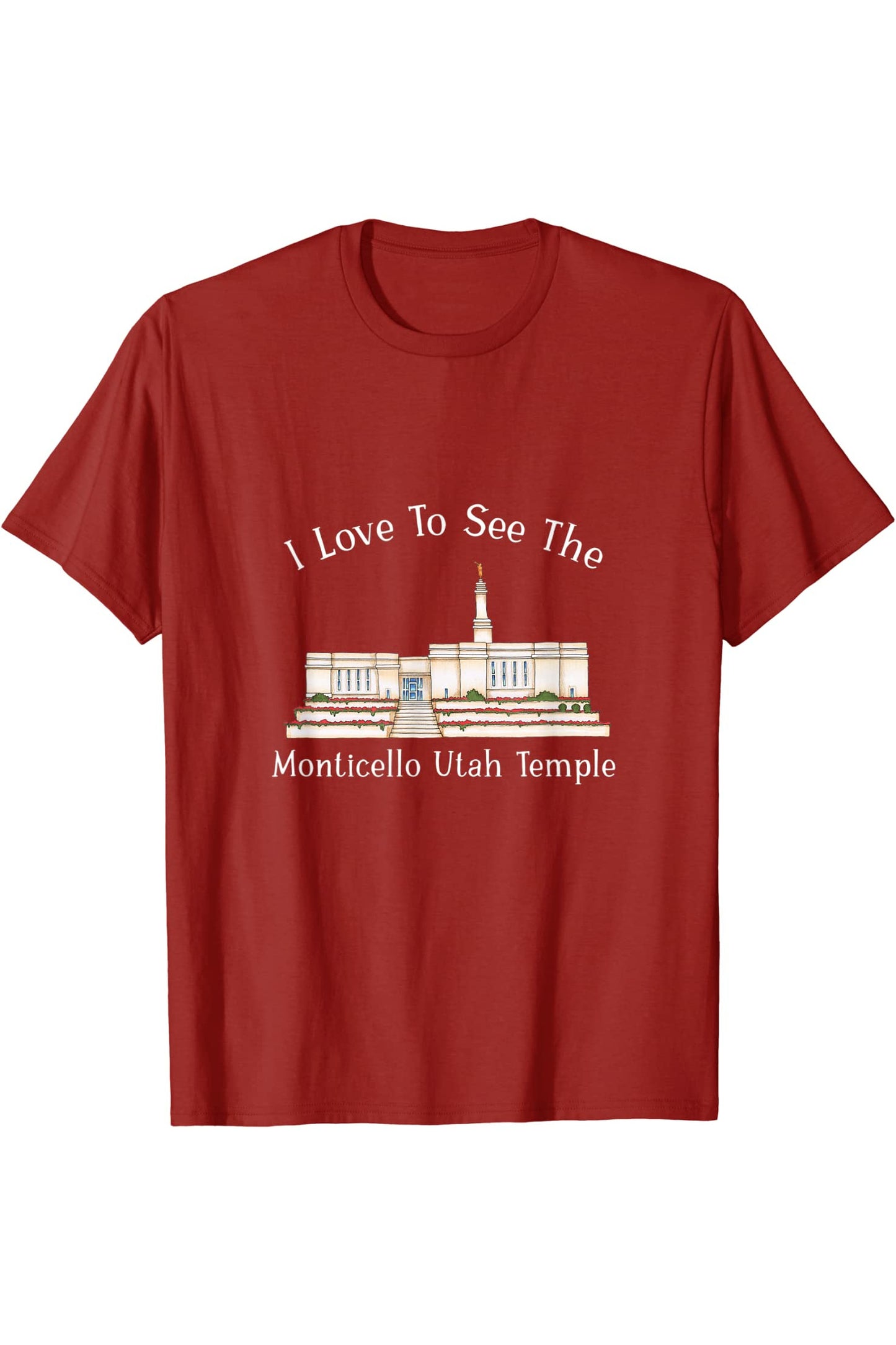 Monticello Utah Temple T-Shirt - Happy Style (English) US