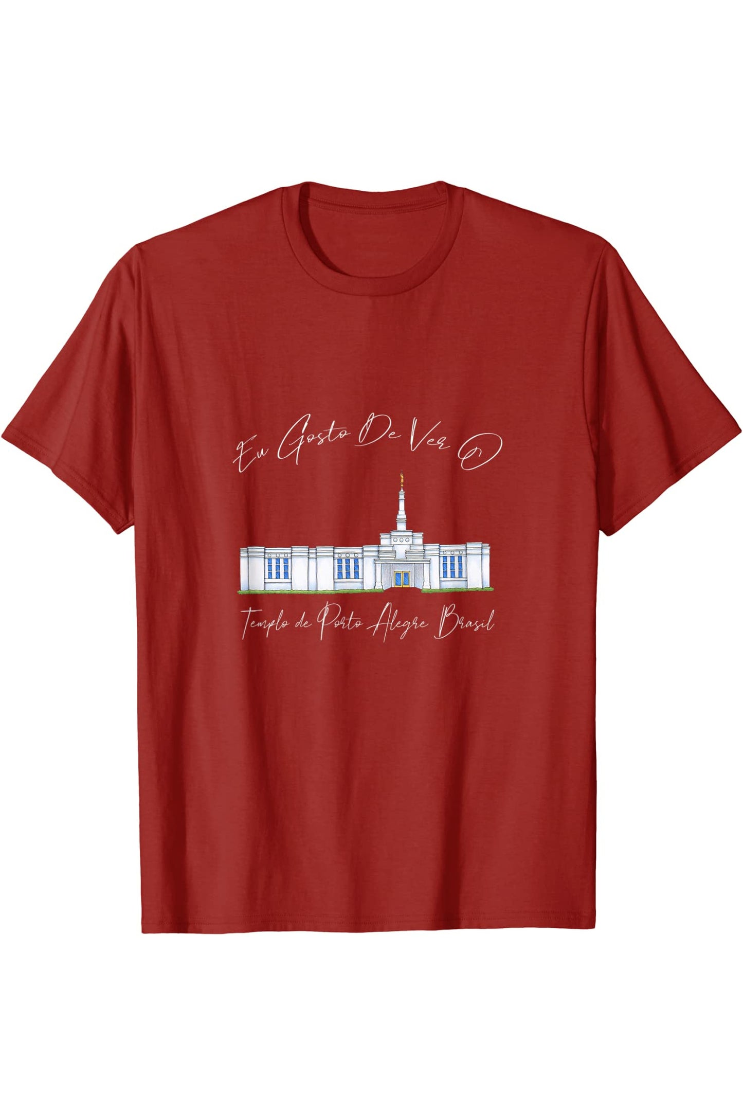 Templo de Manaus Brasil T-Shirt - Calligraphy Style (Portuguese) US