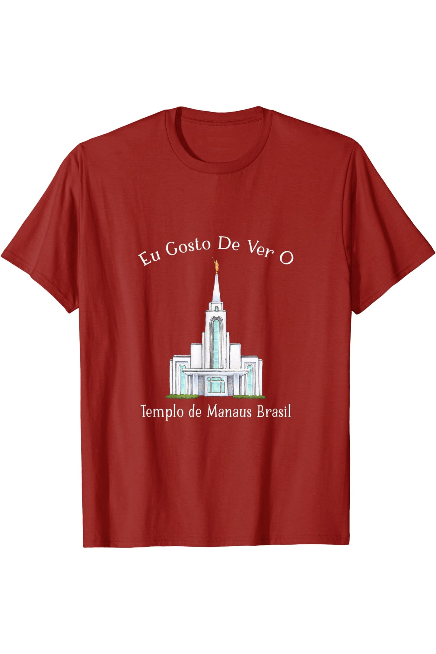 Templo de Manaus Brasil T-Shirt - Happy Style (Portuguese) US