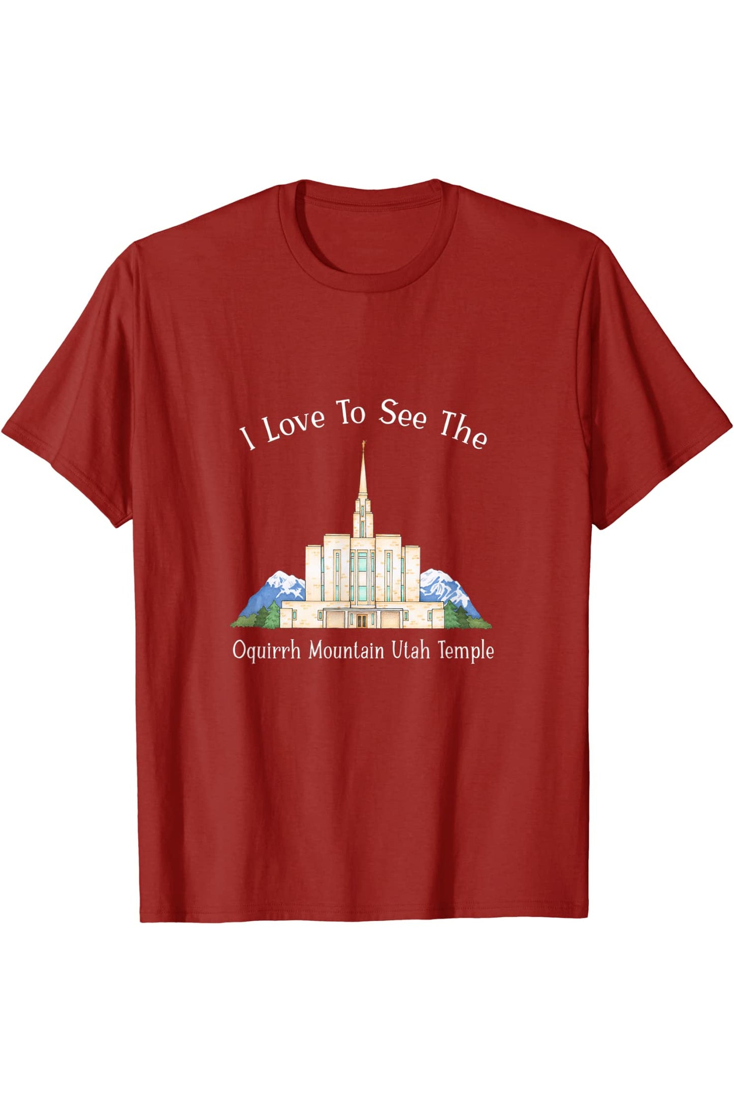 Oquirrh Mountain Utah Temple T-Shirt - Happy Style (English) US