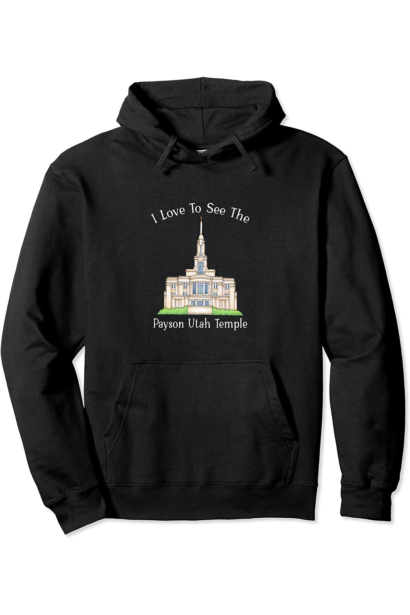 Payson Utah Temple, mi piace vedere il mio tempio, colore Hoodie