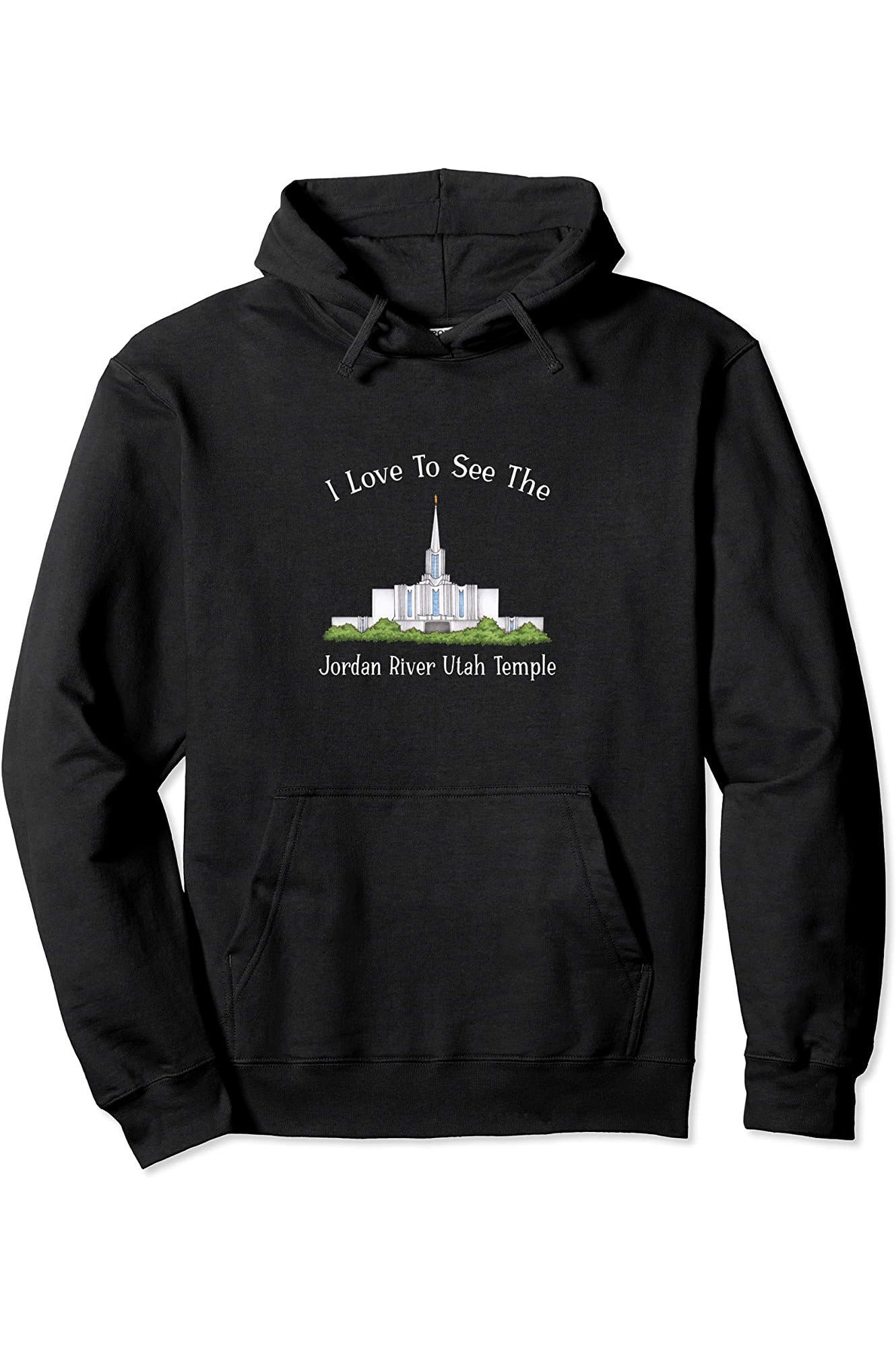 Jordan River Utah Temple Pullover Hoodie - Happy Style (English) US