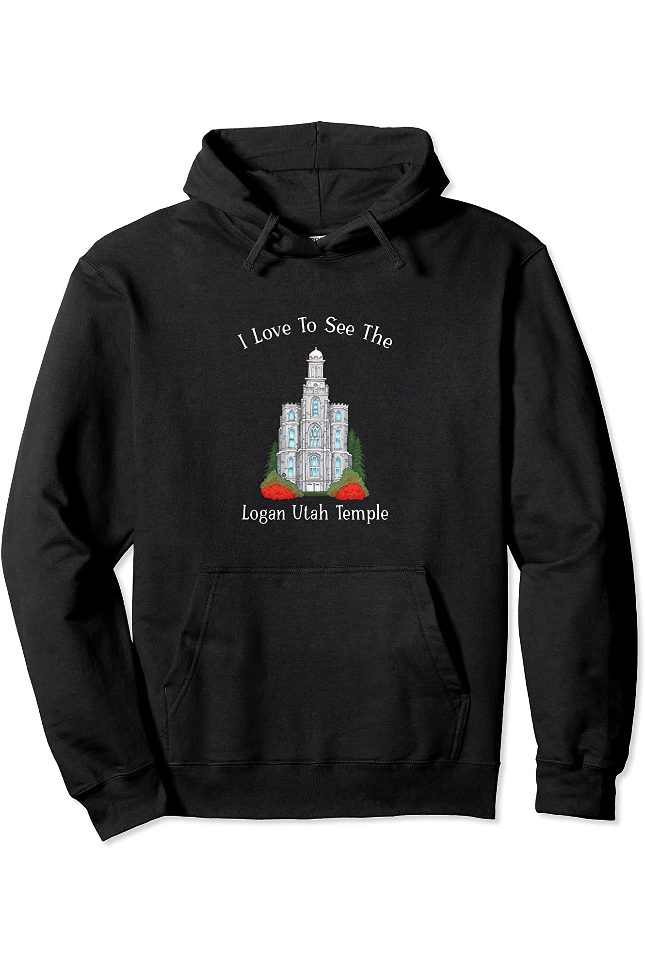 Logan Utah Temple Pullover Hoodie - Happy Style (English) US