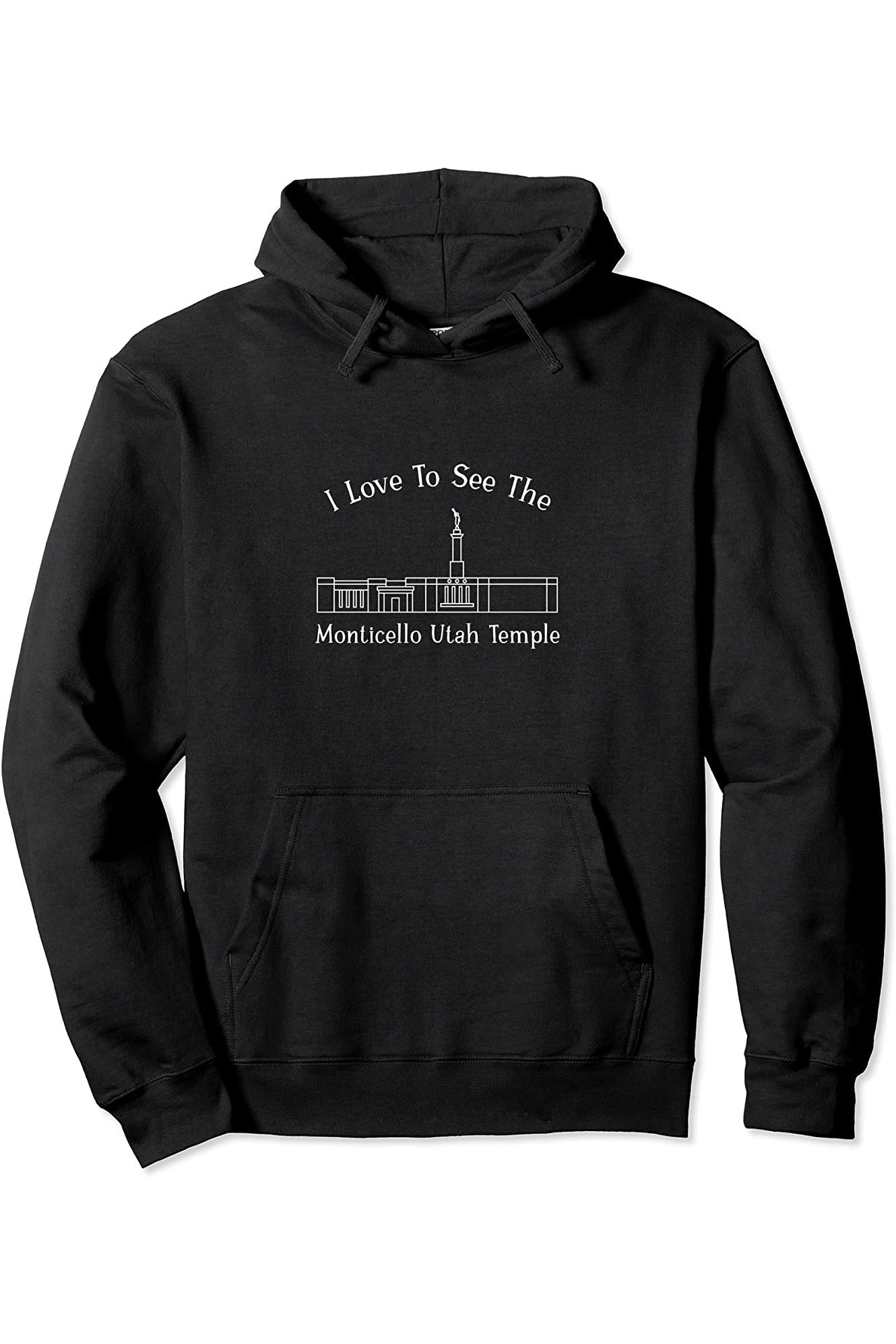 Monticello Utah Temple Pullover Hoodie - Happy Style (English) US
