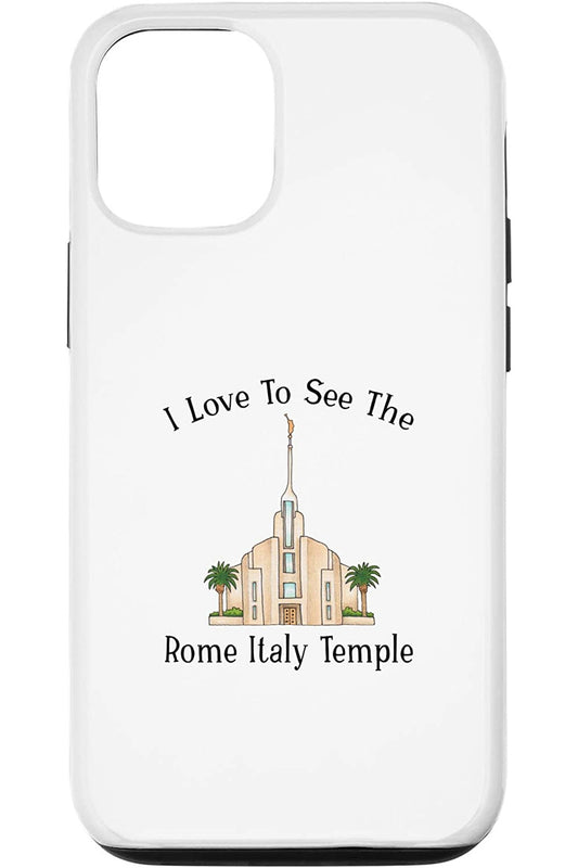 ローマ イタリア 寺院、I love to see my temple, color iPhone Phone Case