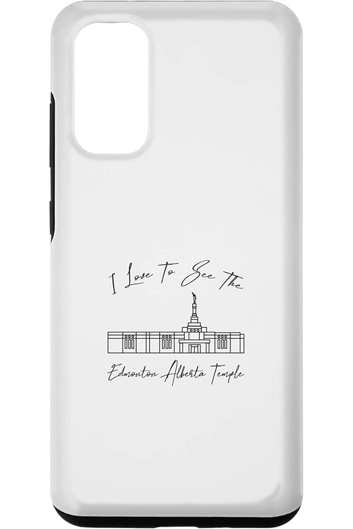 Edmonton Alberta Temple Samsung Phone Cases - Calligraphy Style (English) US