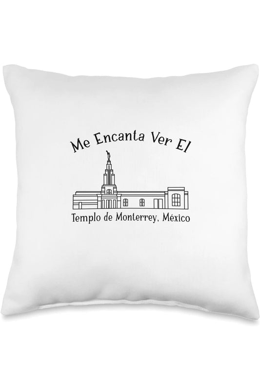 Monterrey Mexico Temple Throw Pillows - Happy Style (Spanish) US
