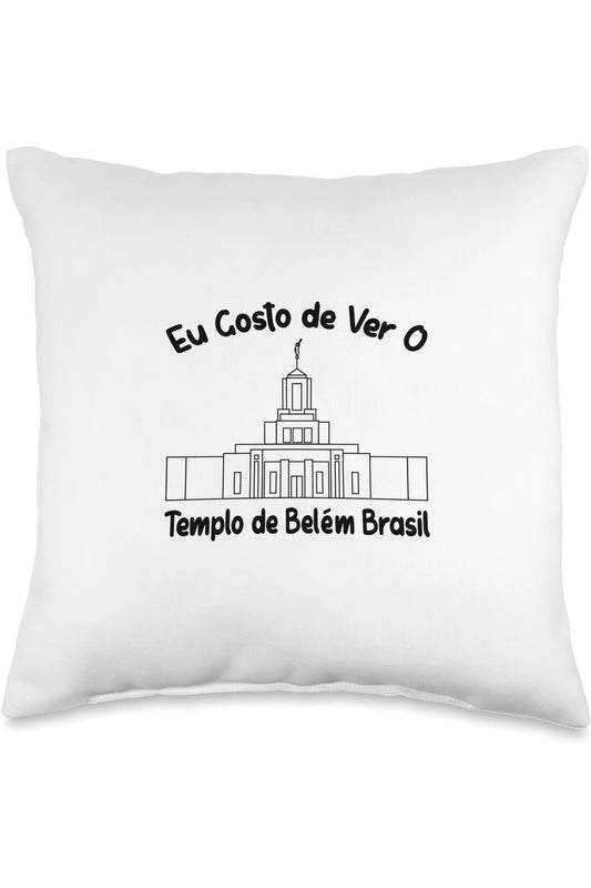 Belem Brazil Temple Throw Pillows - Primary Style (Portuguese) US
