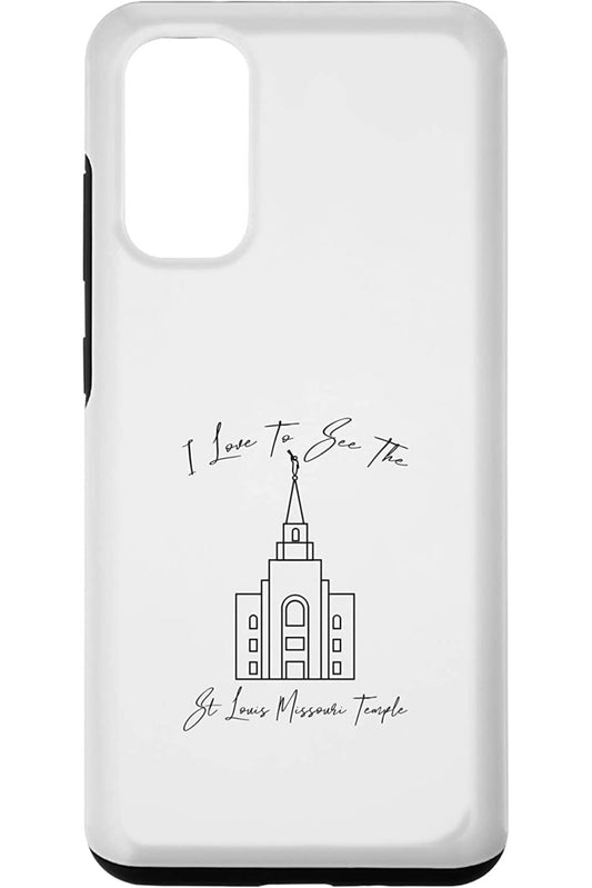 St Louis Missouri Temple Samsung Phone Cases - Calligraphy Style (English) US