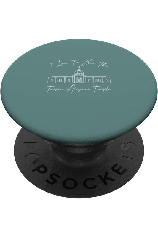 Tucson Arizona Temple PopSockets Grip - Calligraphy Style (English) US