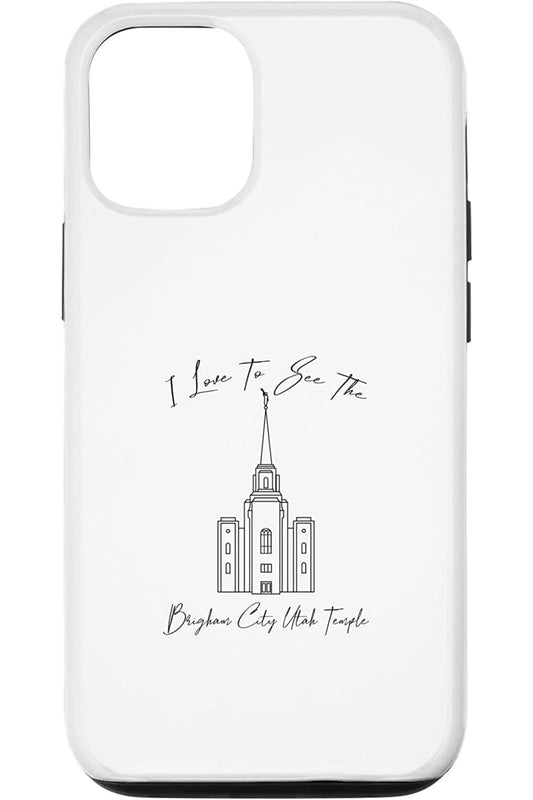 Brigham City Utah Temple Apple iPhone Cases - Calligraphy Style (English) US