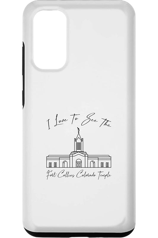 Fort Collins Colorado Temple Samsung Phone Cases - Calligraphy Style (English) US