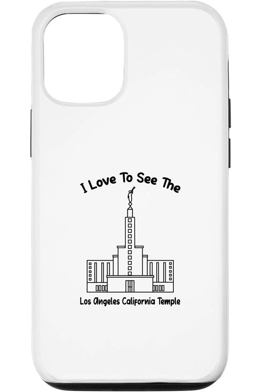 Los Angeles California Temple Apple iPhone Cases - Primary Style (English) US