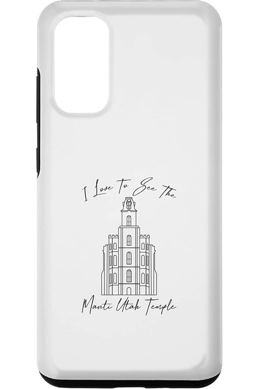 Manti Utah Temple Samsung Phone Cases - Calligraphy Style (English) US