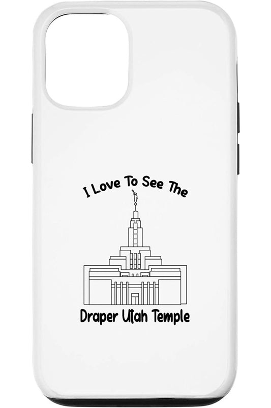 Draper Utah Temple Apple iPhone Cases - Primary Style (English) US