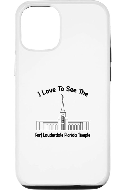 Ft Lauderdale Florida Temple Apple iPhone Cases - Primary Style (English) US