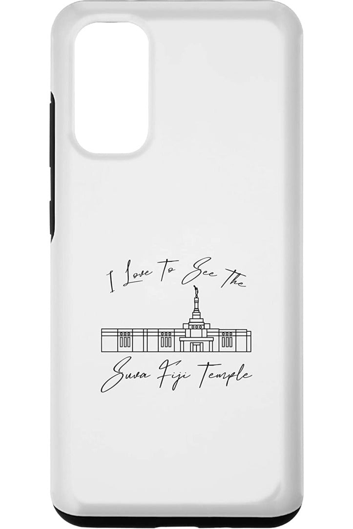 Suva Fiji Temple Samsung Phone Cases - Calligraphy Style (English) US