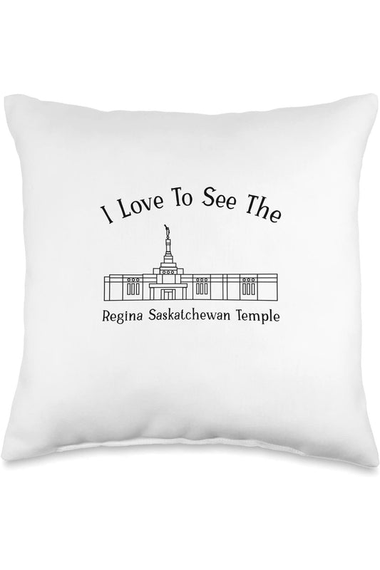 Regina Saskatchewan Temple Throw Pillows - Happy Style (English) US