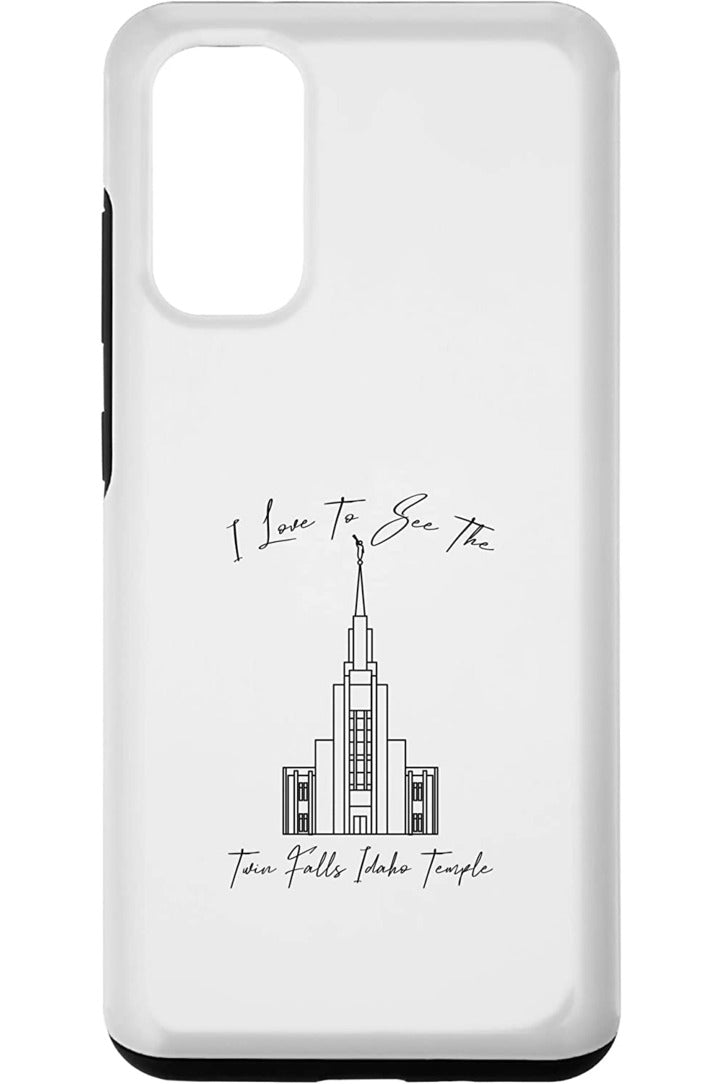 Twin Falls Idaho Temple Samsung Phone Cases - Calligraphy Style (English) US