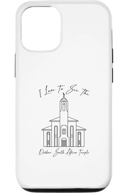 Durban South Africa Temple Apple iPhone Cases - Calligraphy Style (English) US