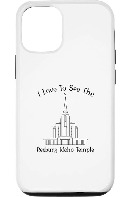 Rexburg Idaho Temple Apple iPhone Cases - Happy Style (English) US