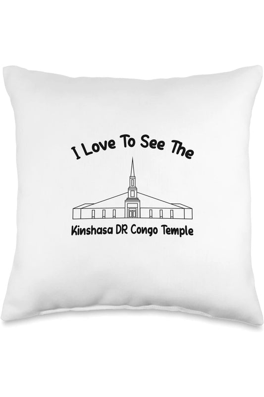 Kinshasa DR Congo Temple Throw Pillows - Primary Style (English) US