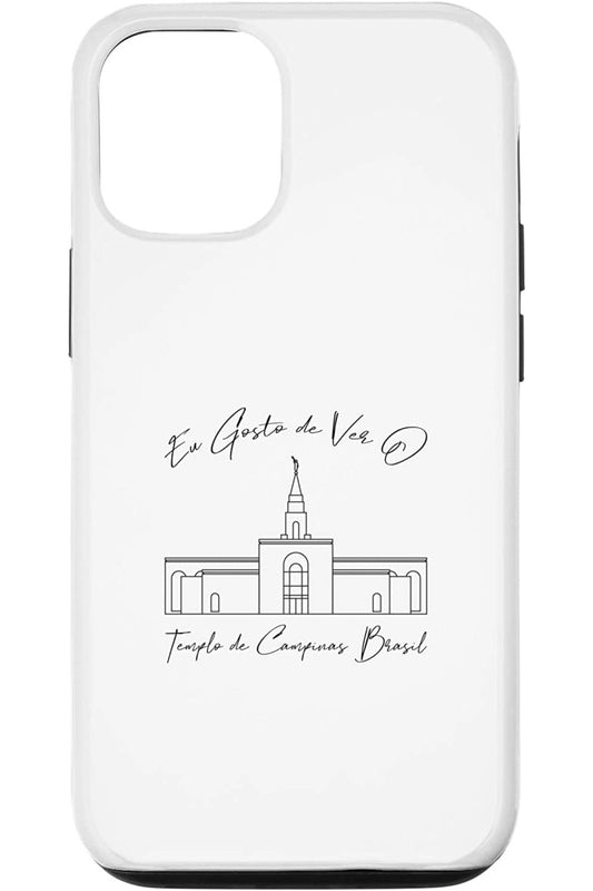 Campinas Brazil Temple Apple iPhone Cases - Calligraphy Style (Portuguese) US