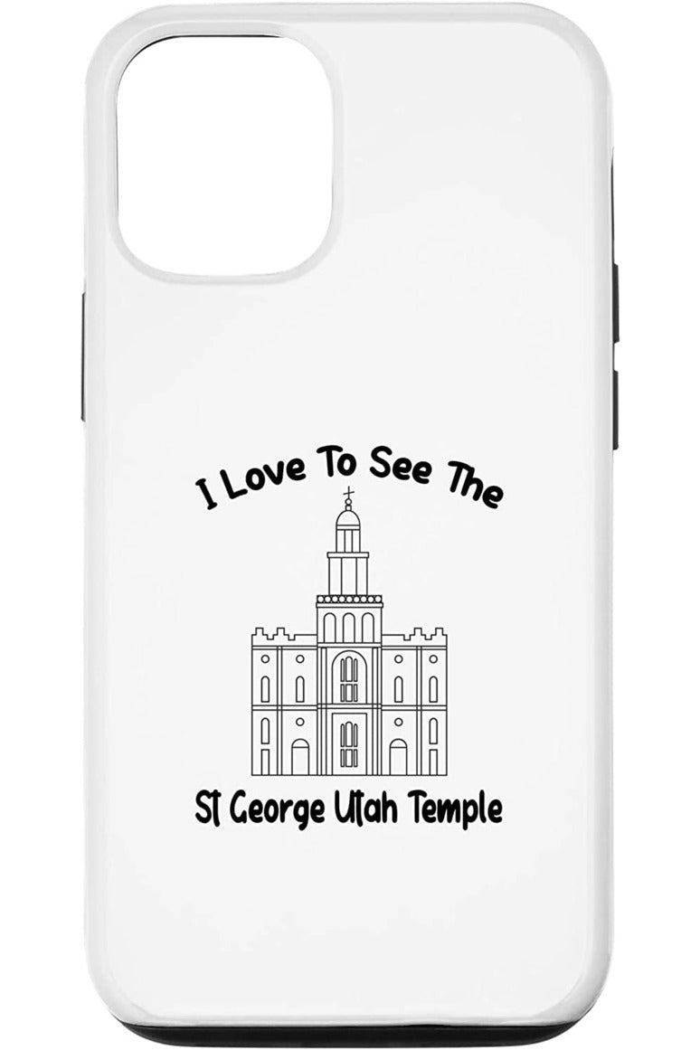 St George Utah Temple Apple iPhone Cases - Primary Style (English) US