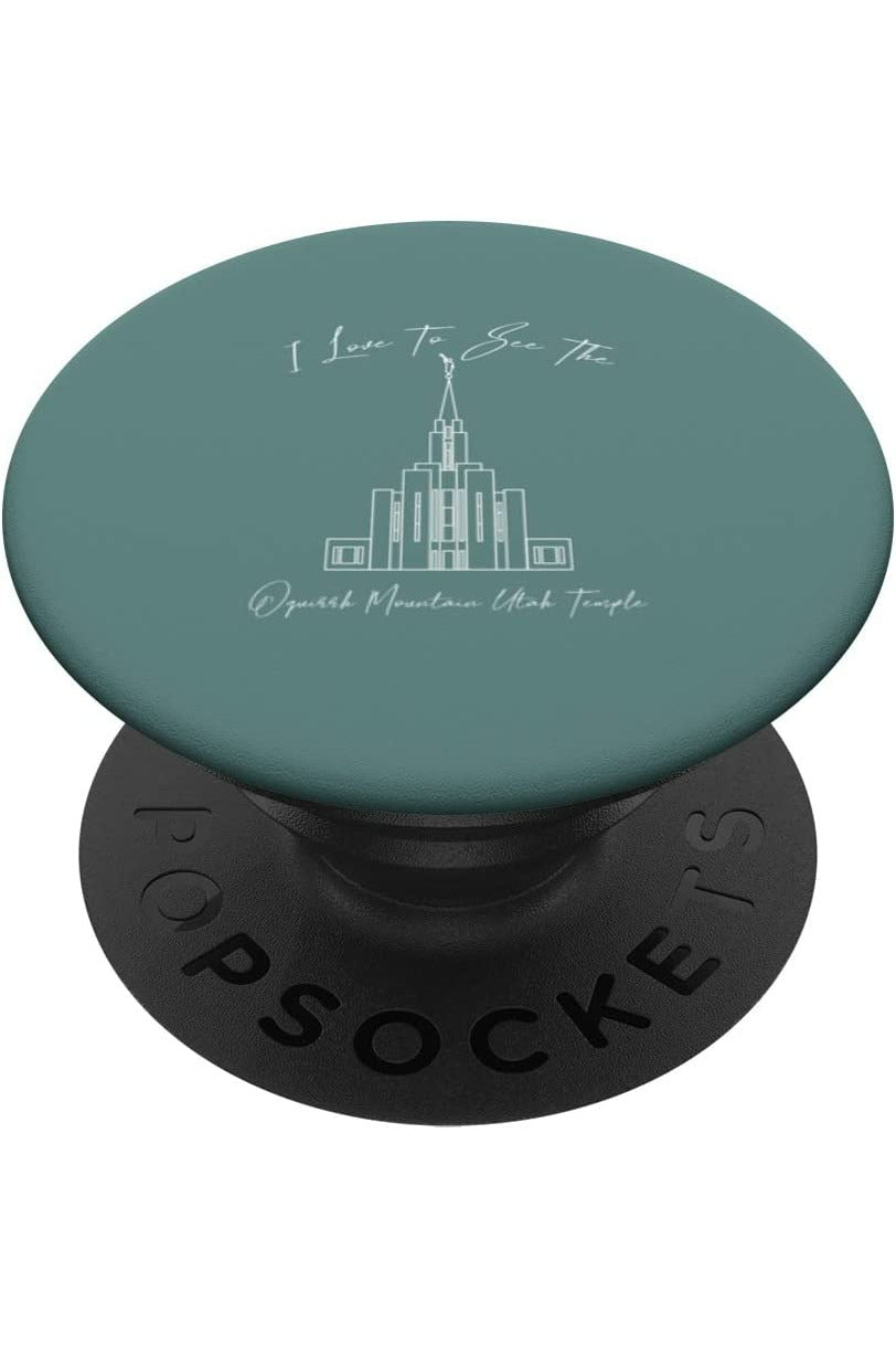 Oquirrh Mountain Utah Temple PopSockets Grip - Calligraphy Style (English) US
