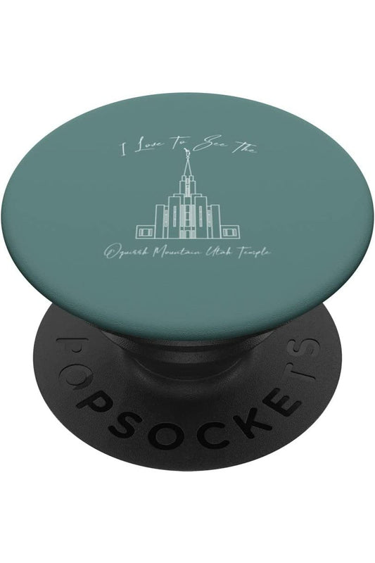 Oquirrh Mountain Utah Temple PopSockets Grip - Calligraphy Style (English) US