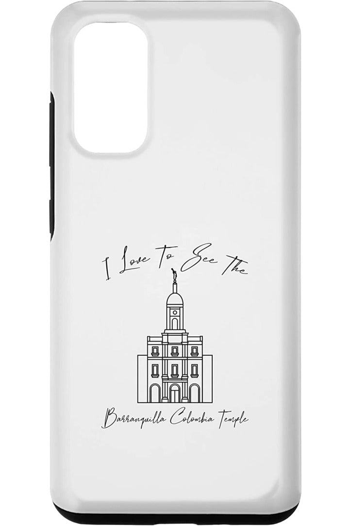 Barranquilla Colombia Temple Samsung Phone Cases - Calligraphy Style (English) US