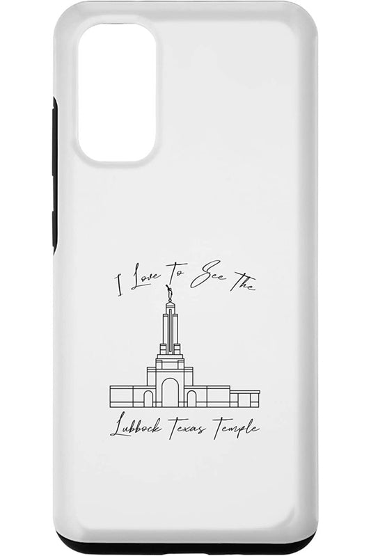 Lubbock Texas Temple Samsung Phone Cases - Calligraphy Style (English) US